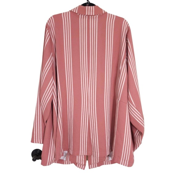 Torrid Womens Blazer Boyfriend Mauve Pink White Striped Business Casual Jacket 5 - Picture 4 of 13